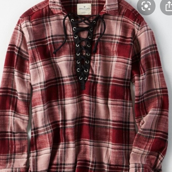 Tie up American eagle flannel - Picture 2 of 3